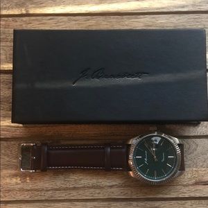 J. Brackett Verona Green - Brown Leather Watch